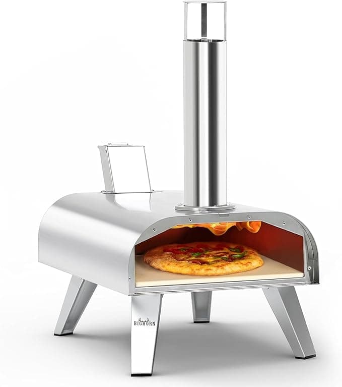 BIG HORN 12" Multi-Fuel Outdoor Pizza Oven - 3-in-1 …